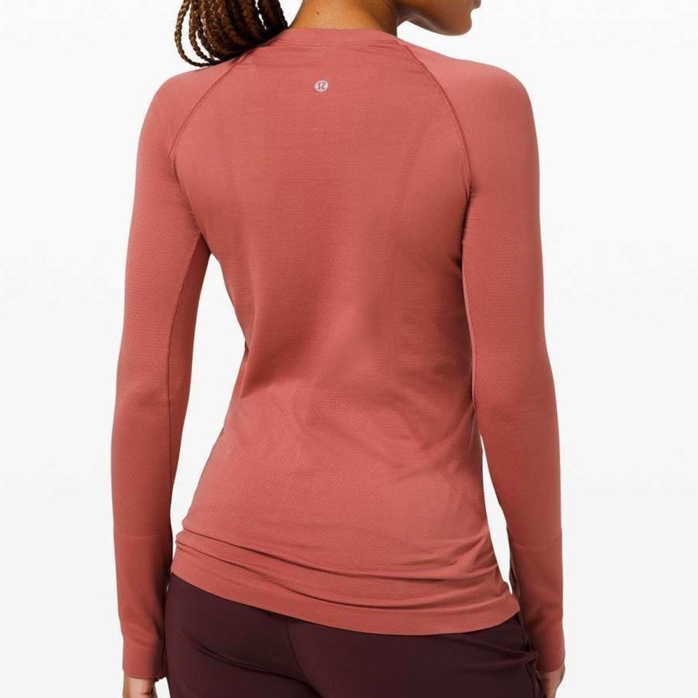Lululemon Size 16 Swiftly Tech Long Sleeve 2.0 Soft Cranberry Activewear Top